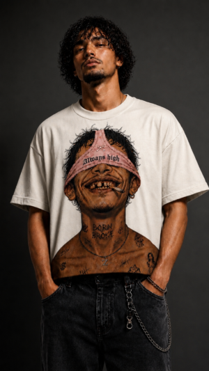 Born Broke Graphic Tee off-white