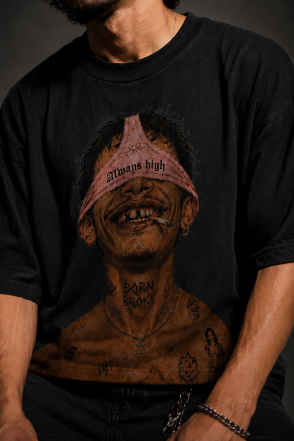 Born Broke Graphic Tee- Black
