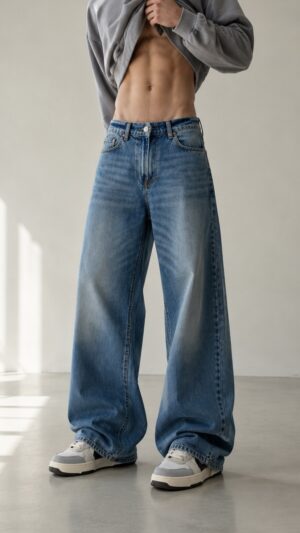 Sky Fade Baggy Jeans