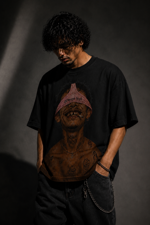 Born Broke Graphic Tee- Black