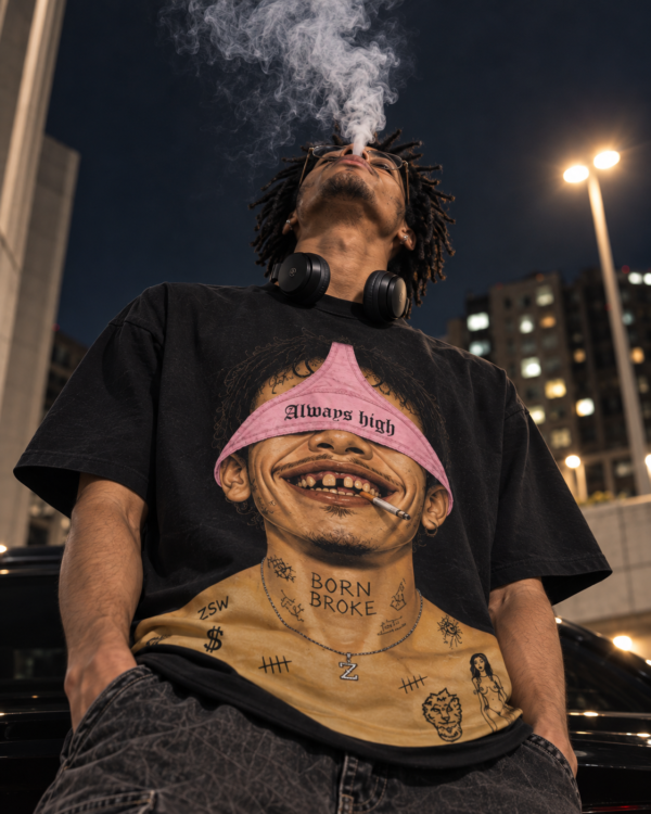 Born Broke Graphic Tee- Black