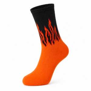 IMG_9836.png Lava Rush Flame Socks – Orange & Black