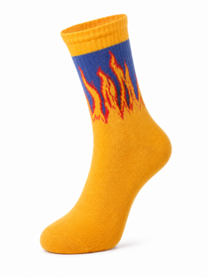 IMG_9840.png Blaze Drift Flame Socks – Yellow & Blue