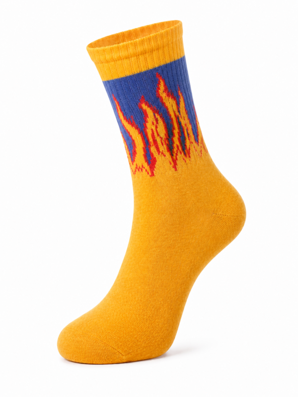 IMG_9840.png Blaze Drift Flame Socks – Yellow & Blue