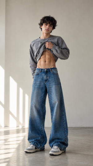 Sky Fade Baggy Jeans