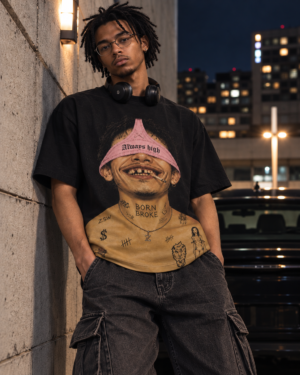 Born Broke Graphic Tee- Black