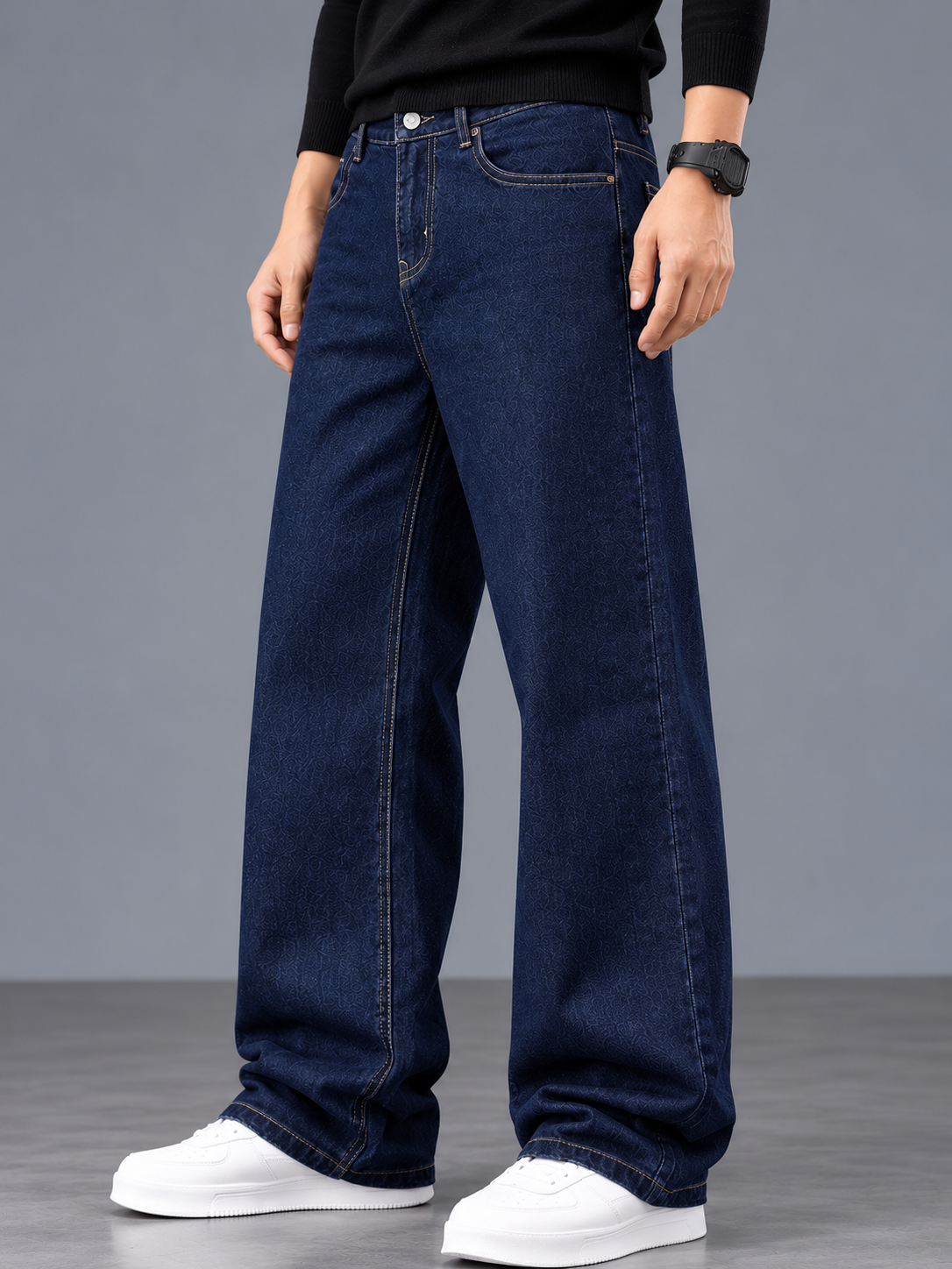 Midnight Drift Wide-Fit Denim Jeans - Image 2