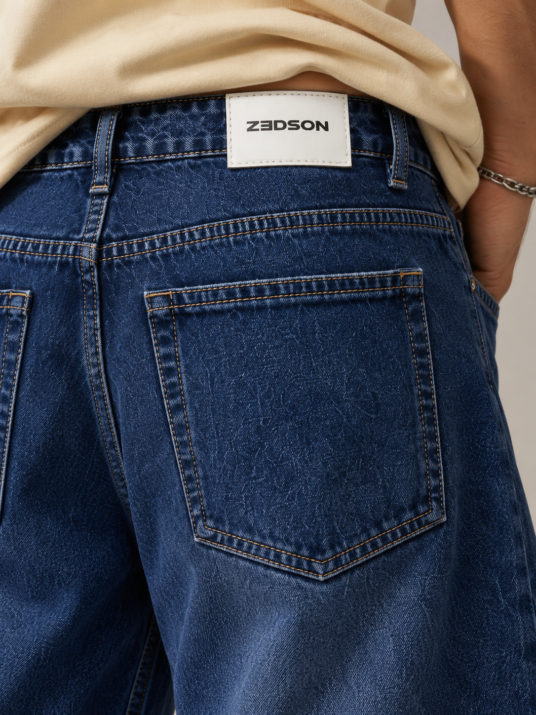 Acid Blue Wide-Fit Denim Jeans - Image 5