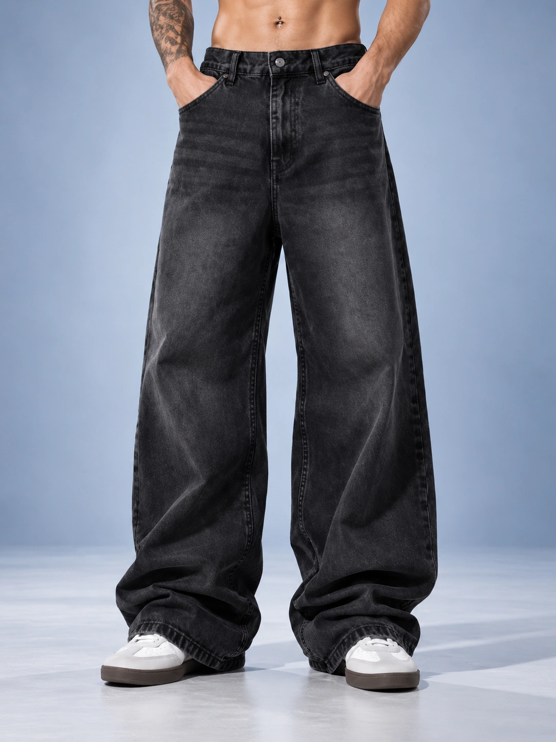 Blackout Wide-Fit Denim Jeans